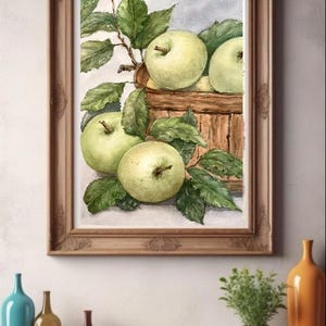 New original watercolor painting "Autumn apples"