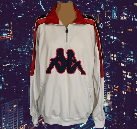 red white and blue kappa jacket