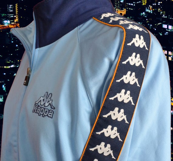 baby blue kappa tracksuit