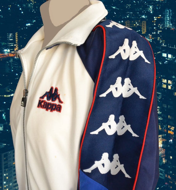 red white and blue kappa jacket