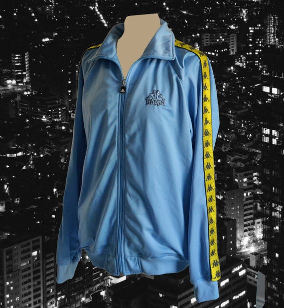 blue and yellow kappa jacket