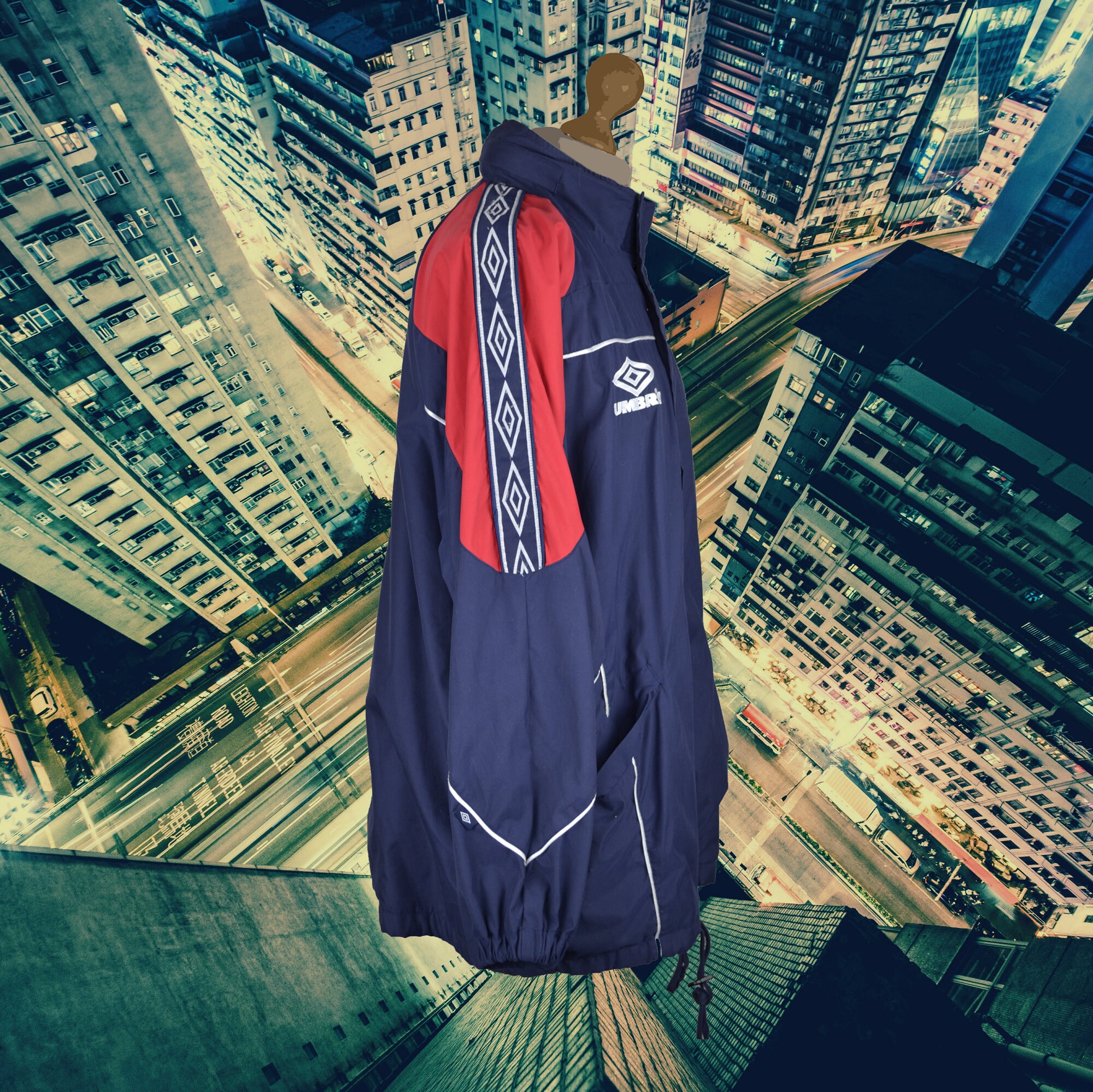Umbro Navy & Red Authentic Vintage 80s/90s Unisex Tracksuit
