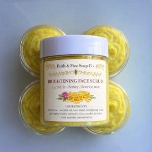 Turmeric and honey facial scrub | sugar scrub | brightening exfoliation