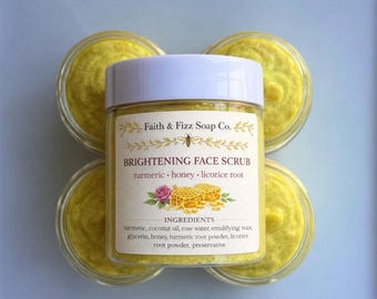 Turmeric and honey facial scrub | sugar scrub | brightening exfoliation