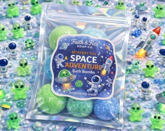 Space adventure mystery toy bath bombs | Toy Bath Bombs | Coconut Milk bath bombs