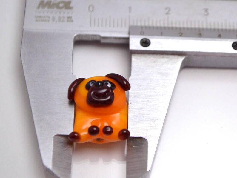 Tiny glass dog pendant charm tiny dog earrings jewelry making Etsy