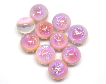 Lichtroze glazen universum kralen, handgemaakte ruimte lampwerk, Galaxy kralen, half geboorde kralen, Galaxy sieraden, ambachtelijk lampwerk, Gemaakt voor bestelling
