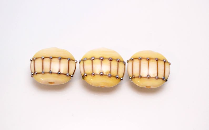 jewelry making set gold bead bracelet yellow glass jewelry round yellow bead colorful glass jewelry glass decor artisan lampwork bead