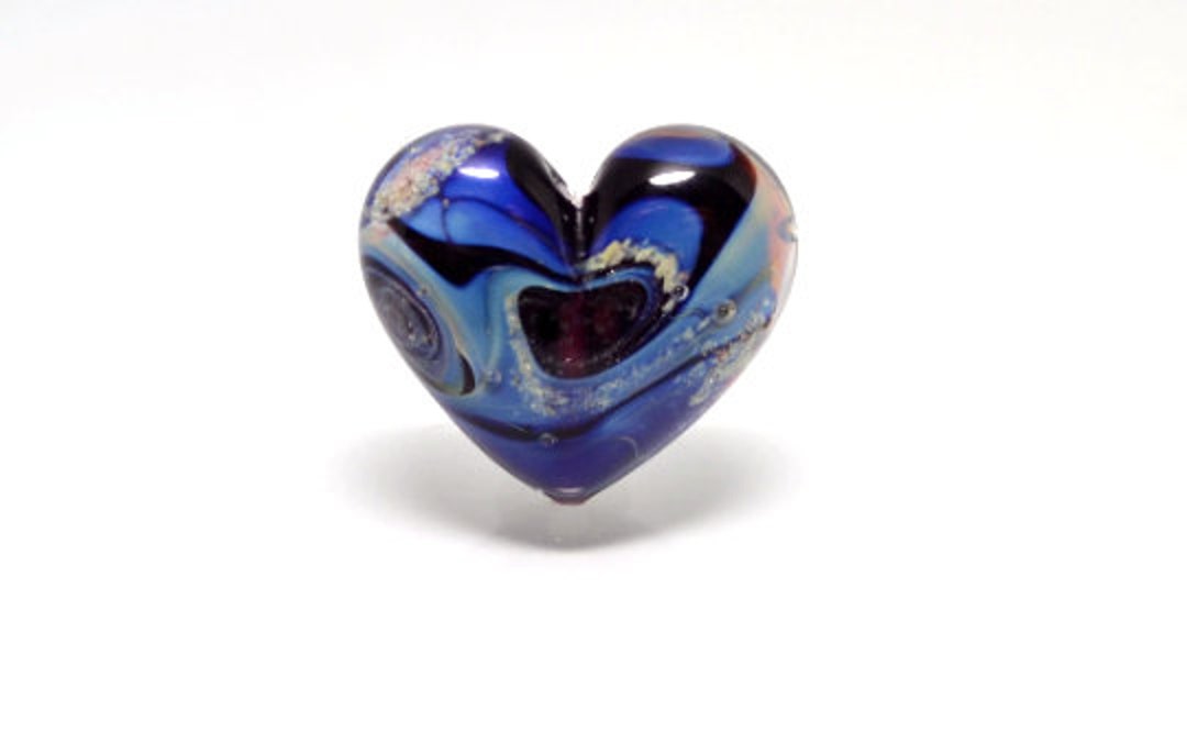 Blue Heart Jewelry Romantic Bead Wedding Jewelry Making Glass Etsy