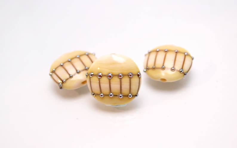 jewelry making set gold bead bracelet yellow glass jewelry round yellow bead colorful glass jewelry glass decor artisan lampwork bead