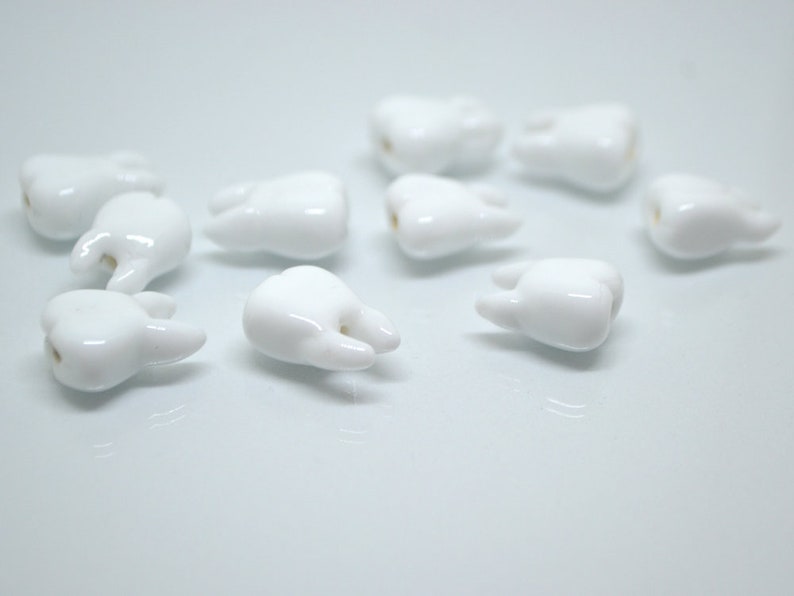 Glass Tooth Beads Dentist Gift Teeth Beads Dentist Beads Etsy