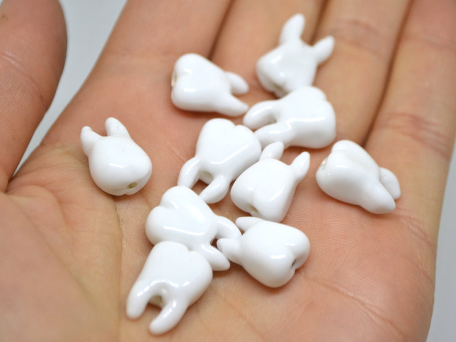 Glass Tooth Beads Dentist Gift Teeth Beads Dentist Beads Etsy Sweden