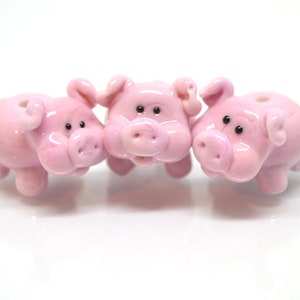CGB Giftware - Ornamento In Vetro Trasparente E Rosa A Forma Di Maiale - Oggetto Da Collezione, Altezza 3,5 Cm