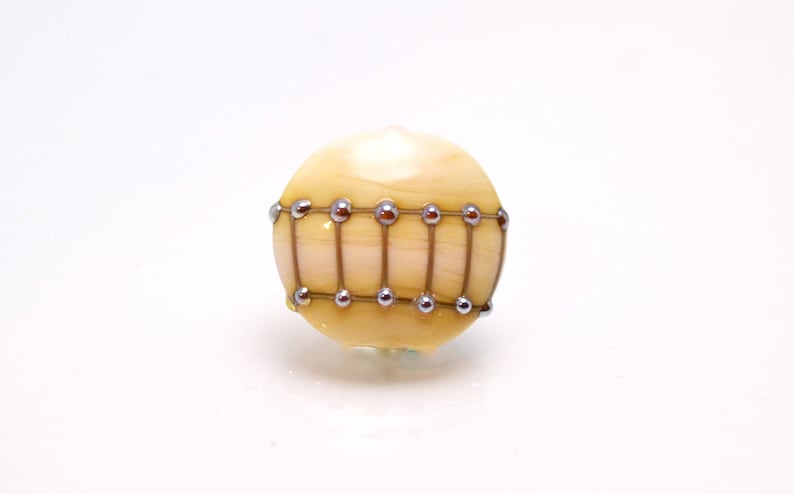 jewelry making set gold bead bracelet yellow glass jewelry round yellow bead colorful glass jewelry glass decor artisan lampwork bead
