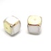 White Silver Square Beads, White Cube Beads, White Spacer Beads, White ...