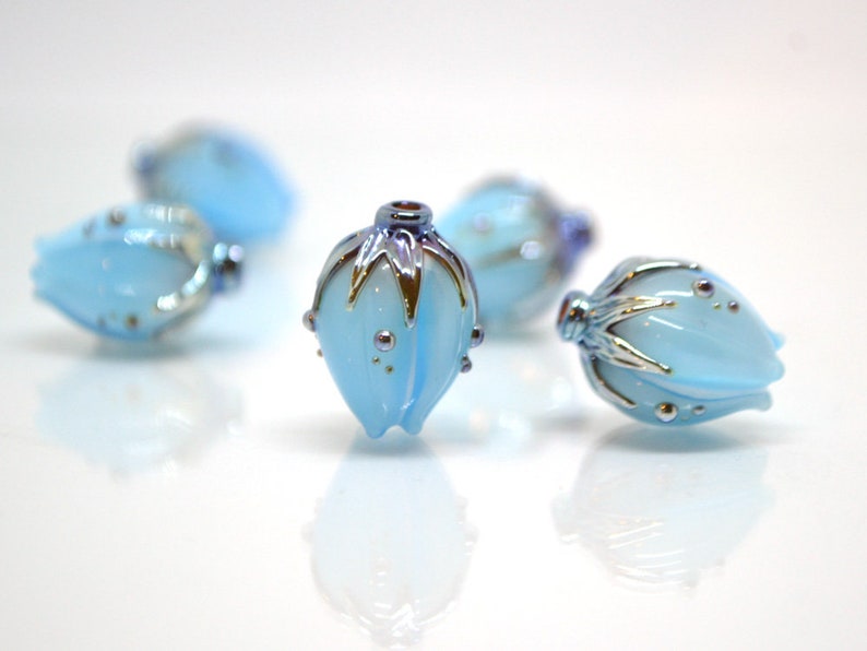 sky blue flower jewellery