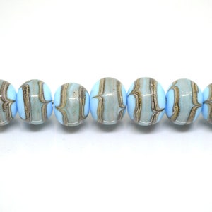 Blue Venetian Glass Beads Sky Blue Gold Murano Glass Beads - Etsy