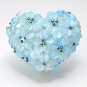Flower Lampwork Wedding Jewelry Making Heart Bead Something Blue ...