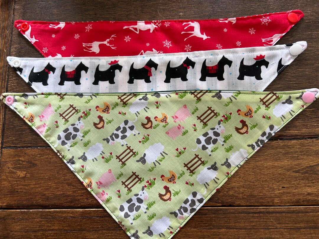 Dog Bandana Small 10 13 Etsy