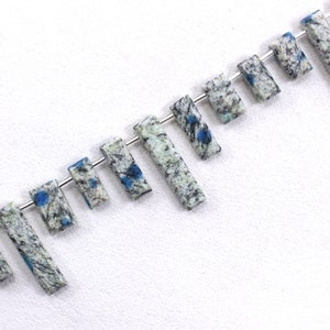 Natural K2 Jasper Gemstone,27 Pieces Faceted Rectangle shape Briolette Beads,Size 6x11-7x30 MM Best Quality Making Jewelry Wholesale Price