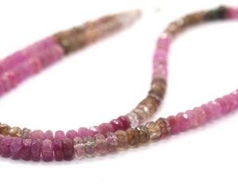 NirvanaIN Multi sapphire plain round 4.5MM Necklace Multi Color Necklace Sapphire Necklace Precious Gemstone Gift For Girlfriend Wife Christmas Gift