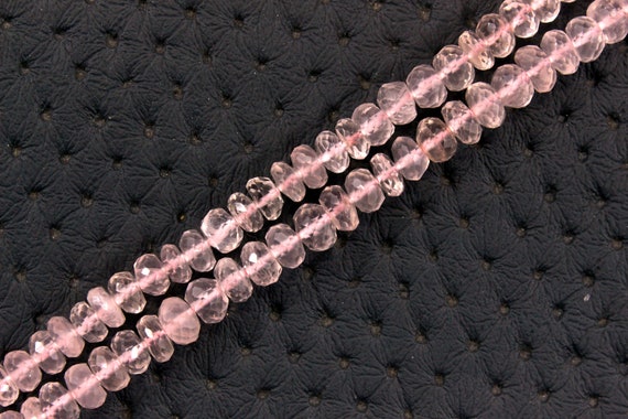 Best Quality 1 Strand Natural Rose quartz Gemstone,Faceted Rondelle Beads,Size 5.5-6 MMPink Beads Making Rose Quartz Jewelry Wholesale Price