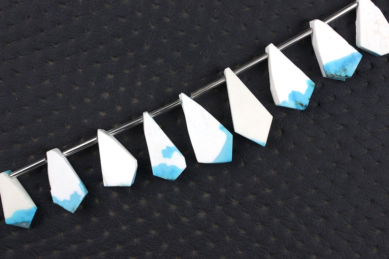 1 Strand Howlite Gemstone,12 Pcs Uneven Fancy Shape Rough,Size 10x15-13x24 MM Raw Beads,Making Howlite Semi Precious Stone Jewelry Wholesale