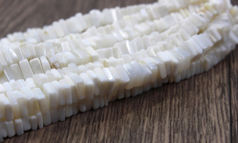 Making Opal Jewelry Opal Heishi Beads,Size 5-6 MM Opal Beads Beautiful 16Long Strand Natural White Opal Gemstone Smooth Square Beads