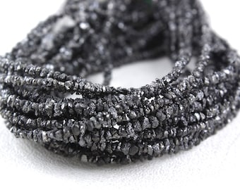 AAA Black Diamond Chips: Raw Gemstone Beads (2-3 MM)