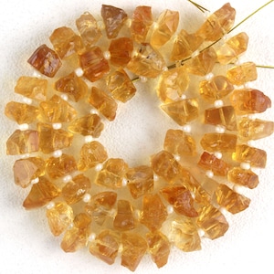AAA Quality 50 Pieces Natural Citrine Rough,Drilled Gemstone,6-8 MM Approx,Citrine Rough,Natural Rough,Making Jewelry,Wholesale Price