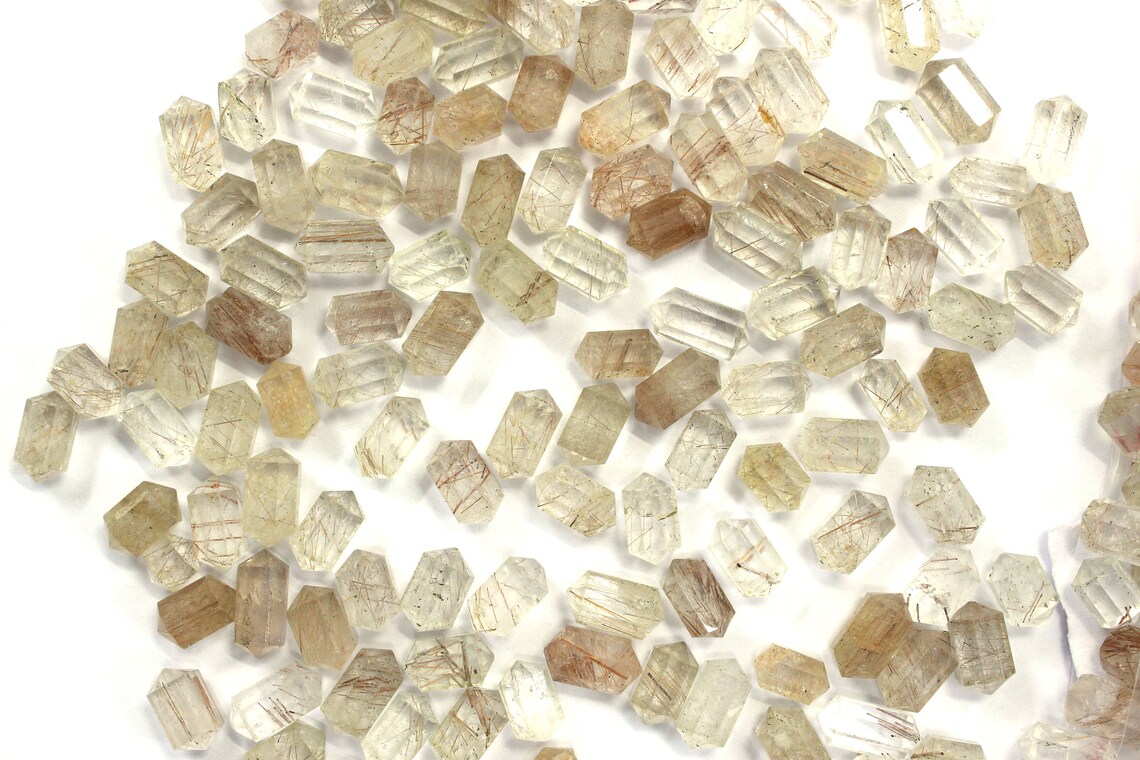 Good Quality Natural Copper Rutile Gemstone5 Pieces Double Etsy