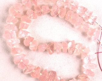 Quarzo rosa grezzo naturale di qualità AAA, 50 pezzi, 6-8 mm, pietra preziosa di quarzo rosa, colore rosa, per la creazione di gioielli, forato grezzo, quarzo rosa grezzo, all&#39;ingrosso