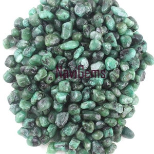 Best Quality 50 Piece Natural Emerald Rough,Gemstone Rough ,6-8 MM Approx,Emerald Making Jewelry,Undrilled,Natural Raw,Wholesale Price
