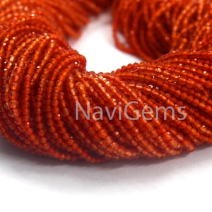 Awesome Quality 1 Strand Natural Carnelian Gemstone,Size 2 MM Orange Rondelle Beads, 12.5&quot; Long Faceted Carnelian Making Jewelry Beads