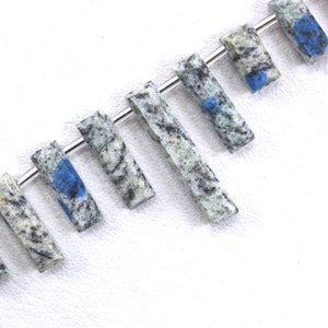 TOP QUALITY Natural K2 Jasper Gemstone,33 Pieces Faceted Rectangle shape Briolette Beads,Size 5x12-6x28 MM Making Jewelry Wholesale Price