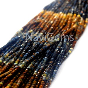 AAA Quality Jewelry Beads Natural Pietersite Gemstone 12.5" Long Strand Faceted Rondelle Bead Size 2-2.5 MM Multi Color Beautiful Gems Beads