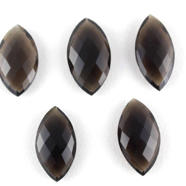 WHOLESALE 5 Pcs Smoky,Natural Top Quality Brown Smoky Quartz,Smoky Quartz Cabochons, Loose Smoky Quartz Gems,Smoky Quartz,Faceted Smoky cabs