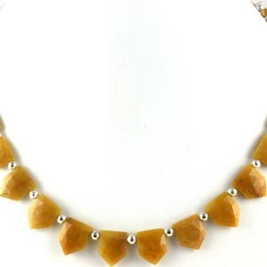 Best Quality 1 Strand Natural Yellow Aventurine Pentagon Shape Faceted 11x14-12x15mm Approx,Strand,Aventurine Beads,Natural Aventurine,Sale
