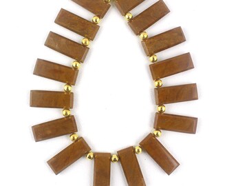 AAA Quality 1 Strand Natural Mookite Agate,Rectangle Agate,10x26mm,Natural Stone,Agate Stone,Agate,Faceted Agate,Rectangle Agate Stone Beads