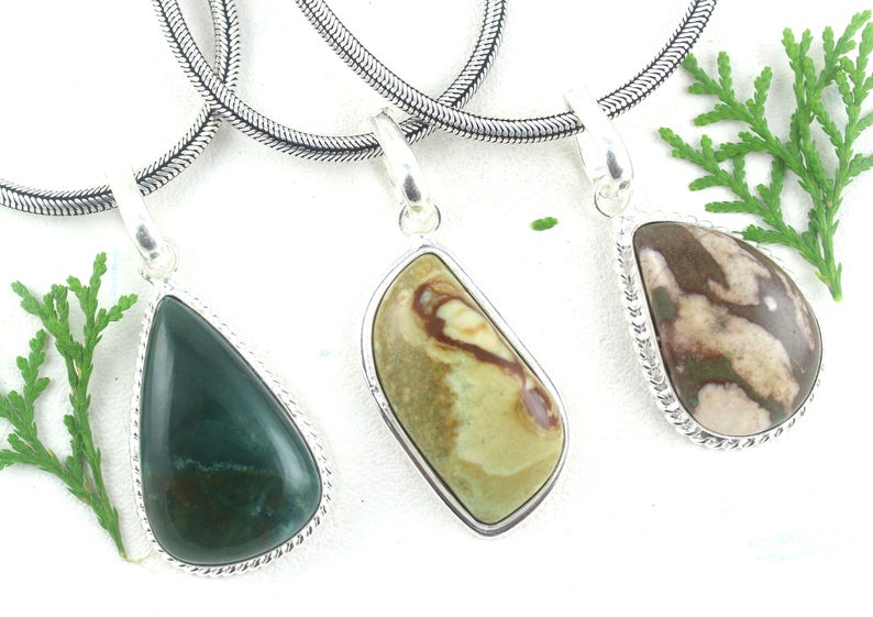 1 Pendant,Sterling Silver Pendant,Blood stone,Coconut Jasper,Natural Jasper,Pendant,Necklace Pendant,Stone Pendant,Jasper,Gemstone,Wholesale