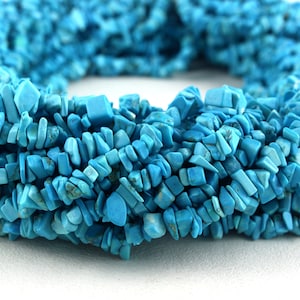 16&quot; Long Turquoise Chips Beads,Uncut Beads,Turquoise Beads,5-6 MM,Jewelry Making,Polished Smooth Beads,Gemstone Beads,Wholesale Price