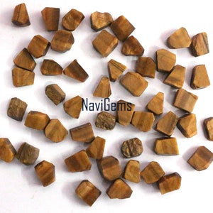 AAA Quality 50 Piece Natural Tiger Eye Rough,Rough Gemstone,Making Jewelry,6-8 MM ,Yellow Tiger Eye Raw, Loose Gemstone,Wholesale Price