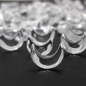 AAA Quality Natural Clear Quartz, Moon Shape Gemstone, 5 Pieces, Crescent Moon, White Crystal Moon, 14-16 MM Size, Making Birthstone Jewelry