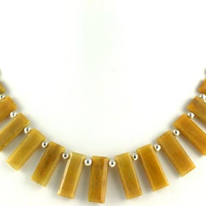 Best Quality 1 Strand Natural Yellow Aventurine Rectangle Shape Faceted 7x21-9x22.5mm Approx,Strand,Aventurine Beads,Natural Aventurine,Sale