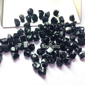 AAA Quality 50 Piece Natural Black Onyx Rough, Rough Gemstone,Making Jewelry,6-8 mm ,Undrilled Loose Gemstone,Gift For Her,Wholesale Price