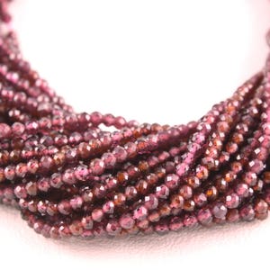 Best Quality 1 Strand Natural Garnet Rondelle Faceted beads, 2.5 MM, Garnet Beads,Making Jewelry,Garnet Gemstone,Wholesale Price