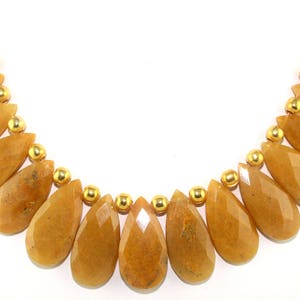Best Quality 1 Strand Natural Yellow Aventurine Pear Shape Faceted 11x24-13x26.5mm Approx,Strand,Aventurine Beads,Natural Aventurine,Faceted