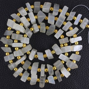 CHRISTMAS SALE 1 Strand White Moonstone,Moonstone Rough,Natural Gemstones,Center Drilled,9-10MM,Moonstone Bead,Natural Rough,Wholesale Price