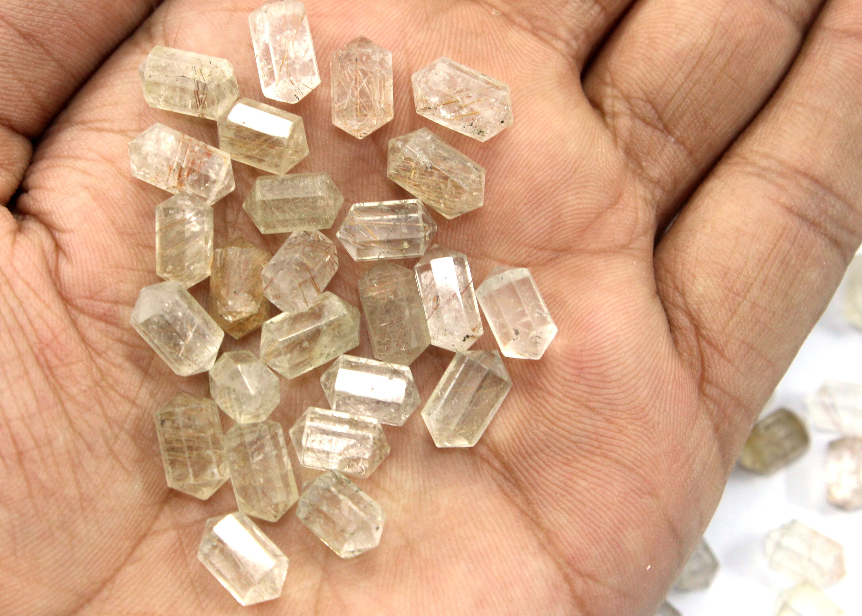 Good Quality Natural Copper Rutile Gemstone5 Pieces Double Etsy