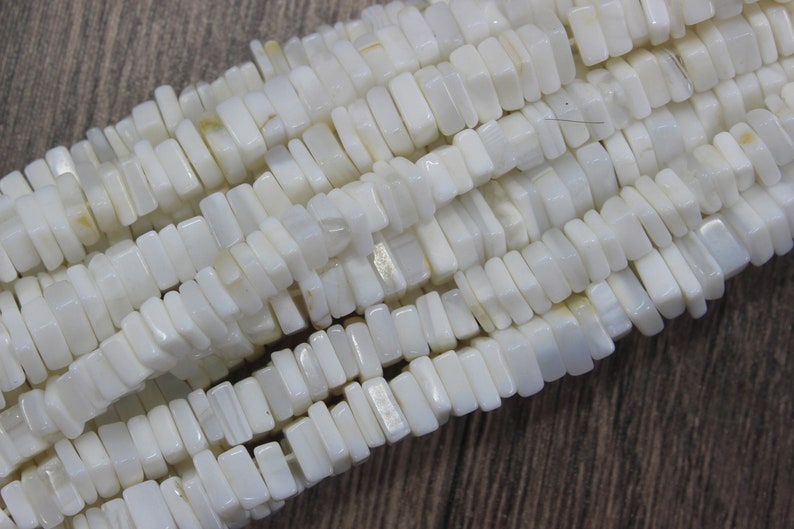 Making Opal Jewelry Opal Heishi Beads,Size 5-6 MM Opal Beads Beautiful 16Long Strand Natural White Opal Gemstone Smooth Square Beads